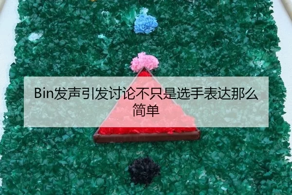 Bin发声引发讨论不只是选手表达那么简单